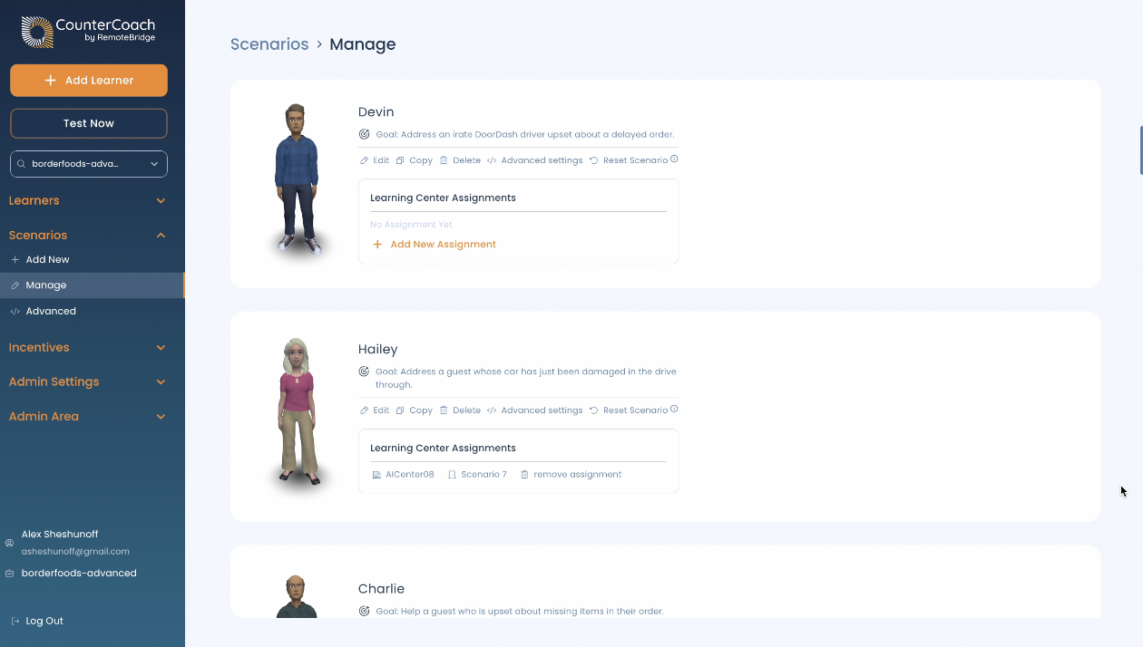 CounterCoach - Training
